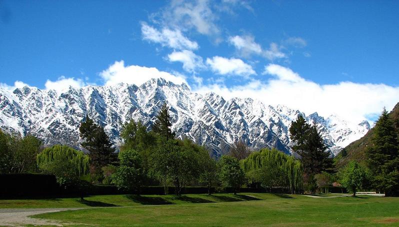 View of Remarkables from studio