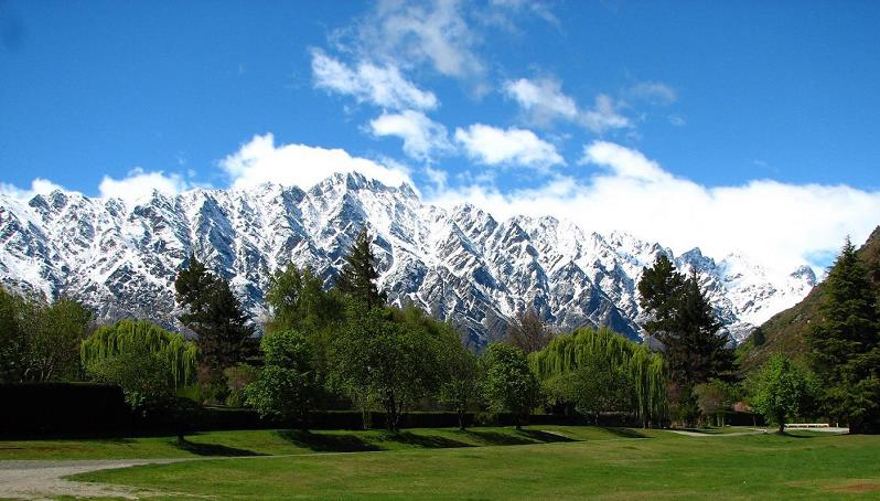 View of Remarkables from studio